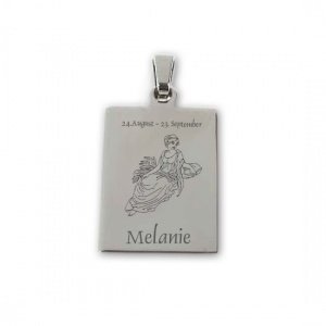 Edelstahlanhänger *Rechteck Jungfrau*