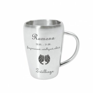 Edelstahlbecher *Zwilinge*