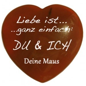 Edelsteinherz mit Ihrer Textgravur