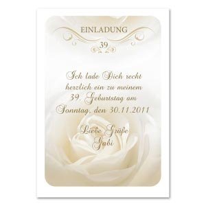 Edle Einladungskarte ganz persönlich