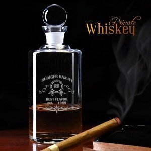 Edle Karaffe für Whiskey Motiv *Straight