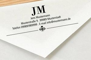 Edler Stempel mit Initialien