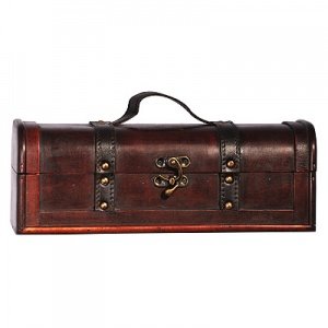 edle Holzkiste in Lederoptik für 1 Flasc