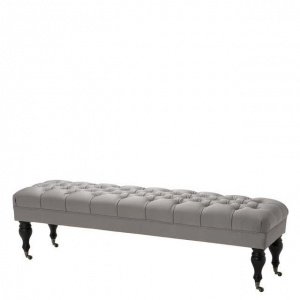 EICHHOLTZ Bench Benedict silver grey sat