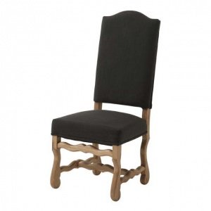 EICHHOLTZ Chair Flanders dark grey linen