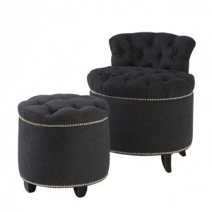 EICHHOLTZ Chair + Stool Greta Garbo grey