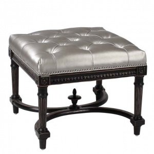 EICHHOLTZ Footstool Parisienne platinum