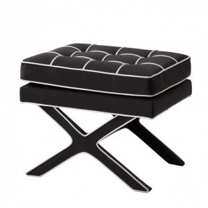 EICHHOLTZ Ottoman Cordoba black & white 