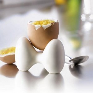 EIERPYRAMIDE Eierbecher-Set WEISS