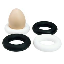 Eierbecher Loop Schwarz/Weiß