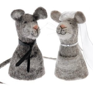 Eierwärmer Brautpaar Pieps, handgefilzt