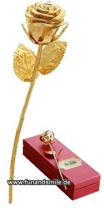 Eine echte Rose vergoldet