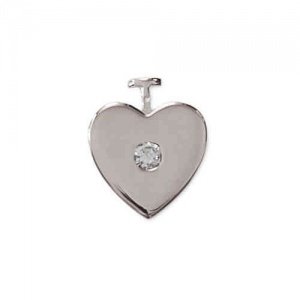 Einhänger -Herz mit Kristall-, Heide Hei