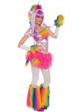 Einhorn Damenkostüm rosa-bunt