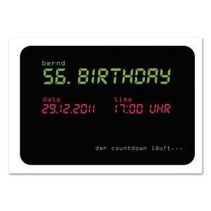 Einladungskarte *Countdown* personalisie