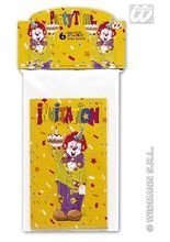 Einladungskarten Zirkus 6 St.