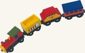 Eisenbahnzubehör Lustiger Zug aus Holz v