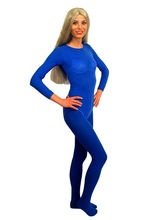 Elastischer Body langarm blau