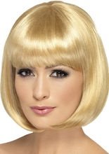 Elegante Bob-Perücke mit Pony mittelblon