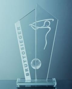 Elegante Flachglas-Trophäe