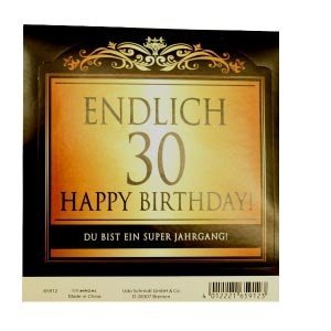Eleganter Aufkleber *Endlich 30*