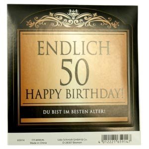 Eleganter Aufkleber *Endlich 50*