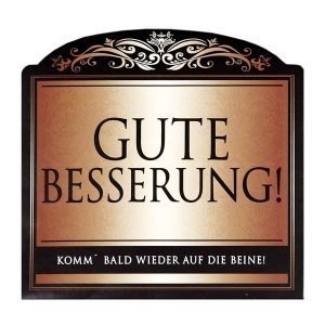 Eleganter Aufkleber Gute Besserung!