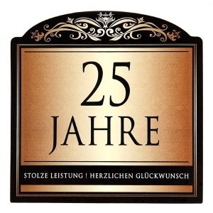 Eleganter Flaschenaufkleber zur silberne