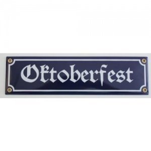 Emailleschild Oktoberfest