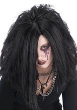Emo Langhaar-Perücke schwarz