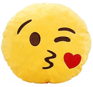 Emoji Kuss Kissen