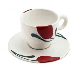 Emotion Rot, Cappuccinotasse mit Unterte