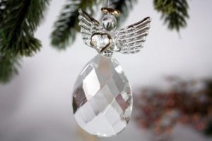 Engel 7,5cm 3er-Set Klar/Gold