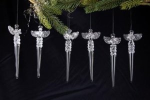 Engel-Anhänger 6er-Set klar