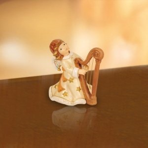 Engel-Spieluhr Harfe (Schneeflöckchen,We