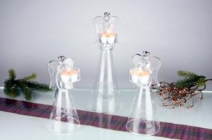 Engel klar Teelichthalter