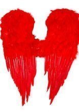 Engelsflügel aus roten Federn