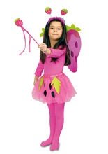 Erdbeere Kinder-Kostüm-Set pink