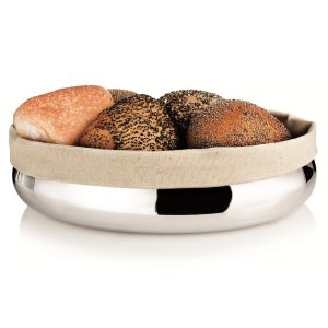 Erik Bagger Brotschale oval chrom mit St