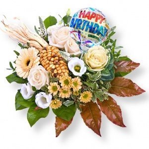 Erntezauber und Mini-Ballon Happy Birthd