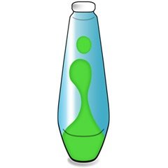 Ersatzflasche Blau-Grün für Mathmos Astr