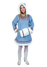 Eskimo Damenkostüm blau-weiss