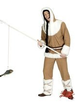 Eskimo Inuit Kostüm braun-weiss