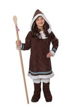 Eskimo Inuit Mädchen Kinderkostüm braun-