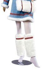 Eskimo Plüsch-Stulpen Winter weiss