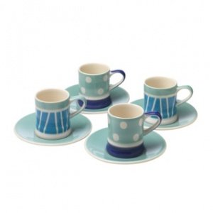 Espressoset Bampton Punkte & Streifen