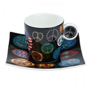 Espressotasse James Rizzi Love & peace 2