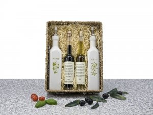 Essig- & Ölspender im Geschenkkorb