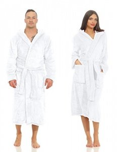 Kuschelfleece Kapuzen-Bademantel