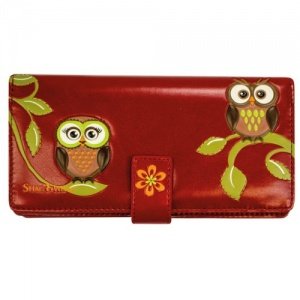 Eulen Portemonnaie Damen lang Kunstleder